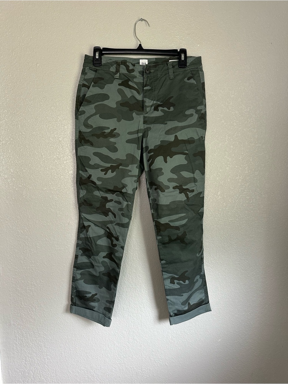 Gap Green Camo Girlfriend Khaki Pants